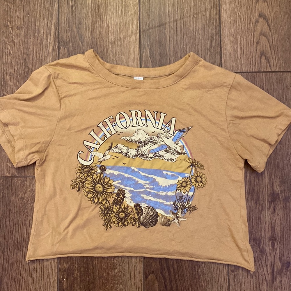 California crop top shirt